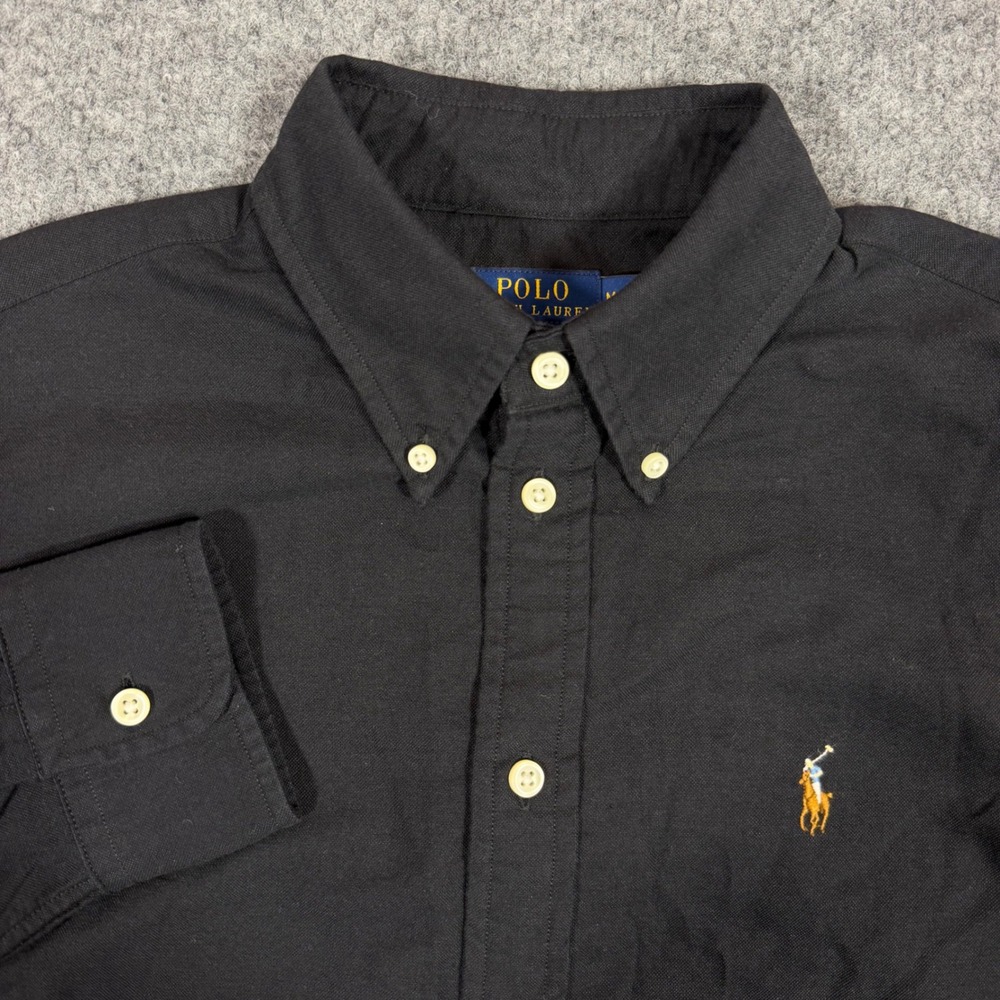Polo Ralph Lauren Button Down Classic Fit Mens Size M Black Cotton NWOT